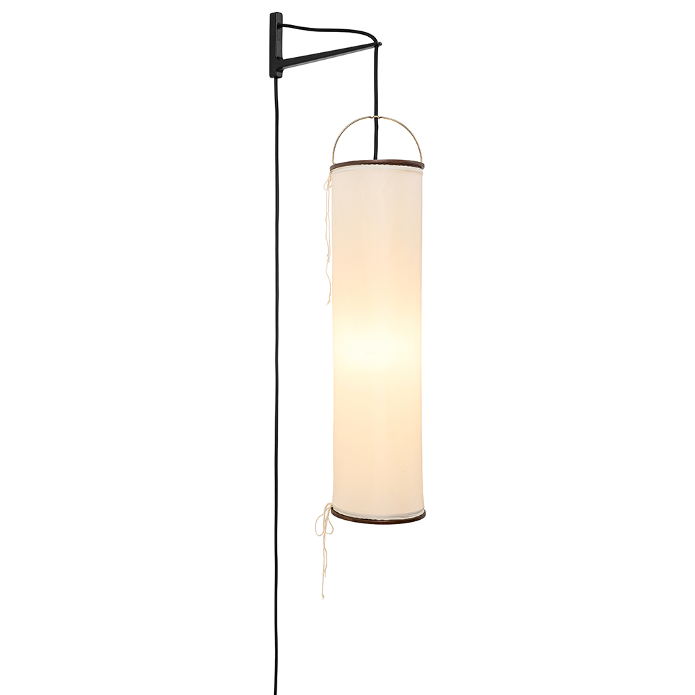 10151165_F3Q2_Lantern Wall Lamp_Black Semi Matt_Natural Silk